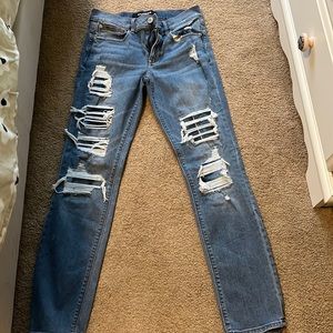 Express cropped skinny jeans
